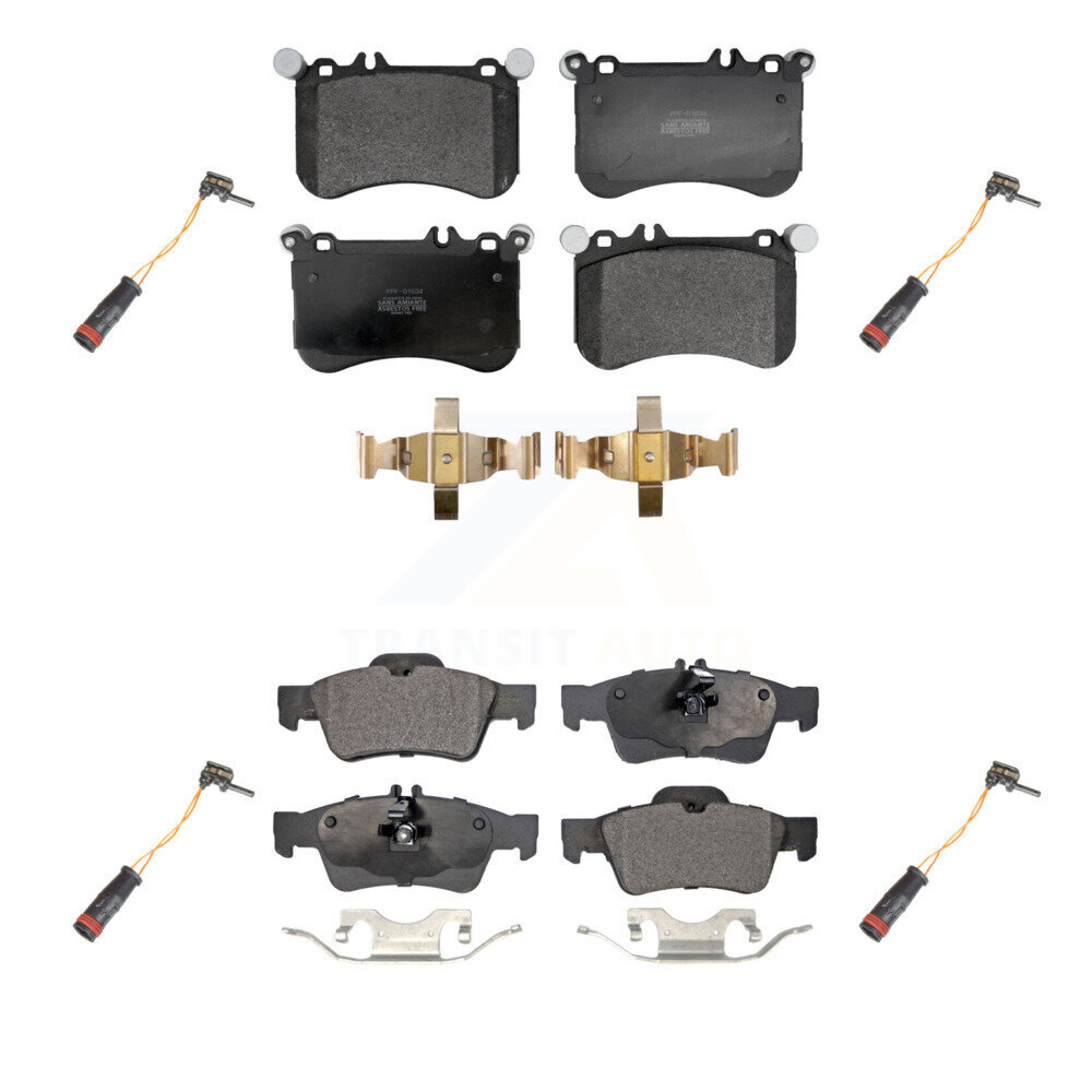 Front Rear Semi-Metallic Disc Brake Pad And Wear Sensor Kit For Mercedes-Benz CLS550 E550 KPW-101353