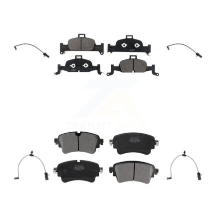 Front Rear Semi-Metallic Disc Brake Pads And Wear Sensors Kit For Audi A6 Quattro 2.0L KPW-101359