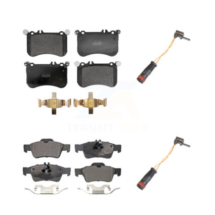 Front Rear Semi-Metallic Disc Brake Pad And Wear Sensor Kit For Mercedes-Benz CLS550 E550 KPW-101366