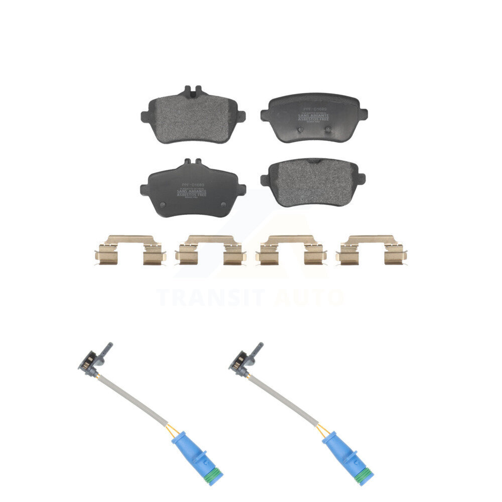 Rear Semi-Metallic Disc Brake Pads And Wear Sensors Kit For 2020 Mercedes-Benz S450 3.0L KPW-101415