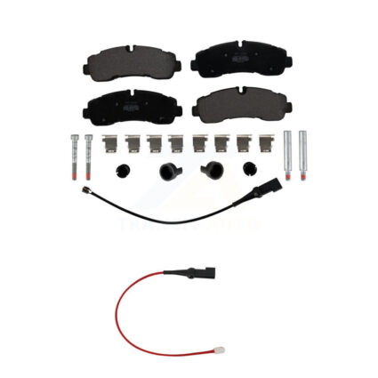 Rear Semi-Metallic Disc Brake Pads And Wear Sensors Kit For 2020 Ford Transit-350 HD AWD KPW-101432