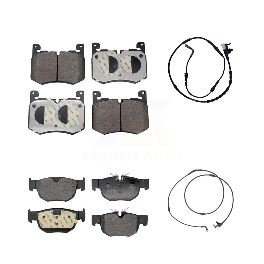 Front Rear Semi-Metallic Disc Brake Pads And Wear Sensors Kit For Land Rover Range Velar KPW-101434