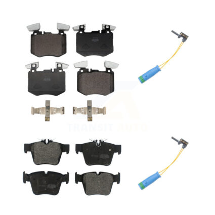 Front Rear Semi-Metallic Disc Brake Pads And Wear Sensors Kit For Mercedes-Benz GLC300 KPW-101446