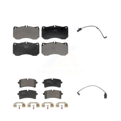 Front Rear Semi-Metallic Disc Brake Pads And Wear Sensors Kit For Audi A7 Quattro KPW-101447