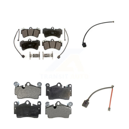 Front Rear Semi-Metallic Disc Brake Pads And Extra Wear Sensors Kit For Audi Q7 KPW-101460