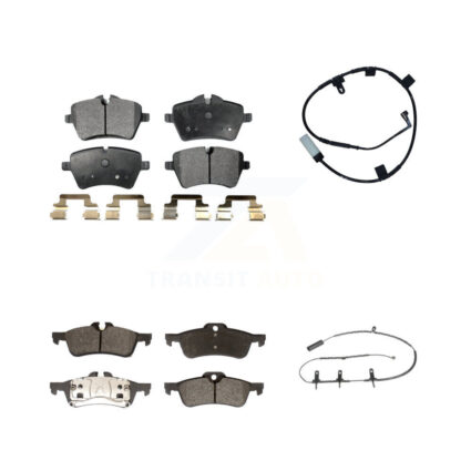 Front Rear Semi-Metallic Disc Brake Pads And Wear Sensors Kit For Mini Cooper KPW-101469