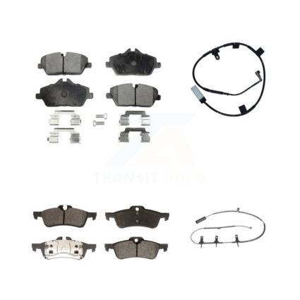 Front Rear Semi-Metallic Disc Brake Pads And Wear Sensors Kit For Mini Cooper KPW-101470