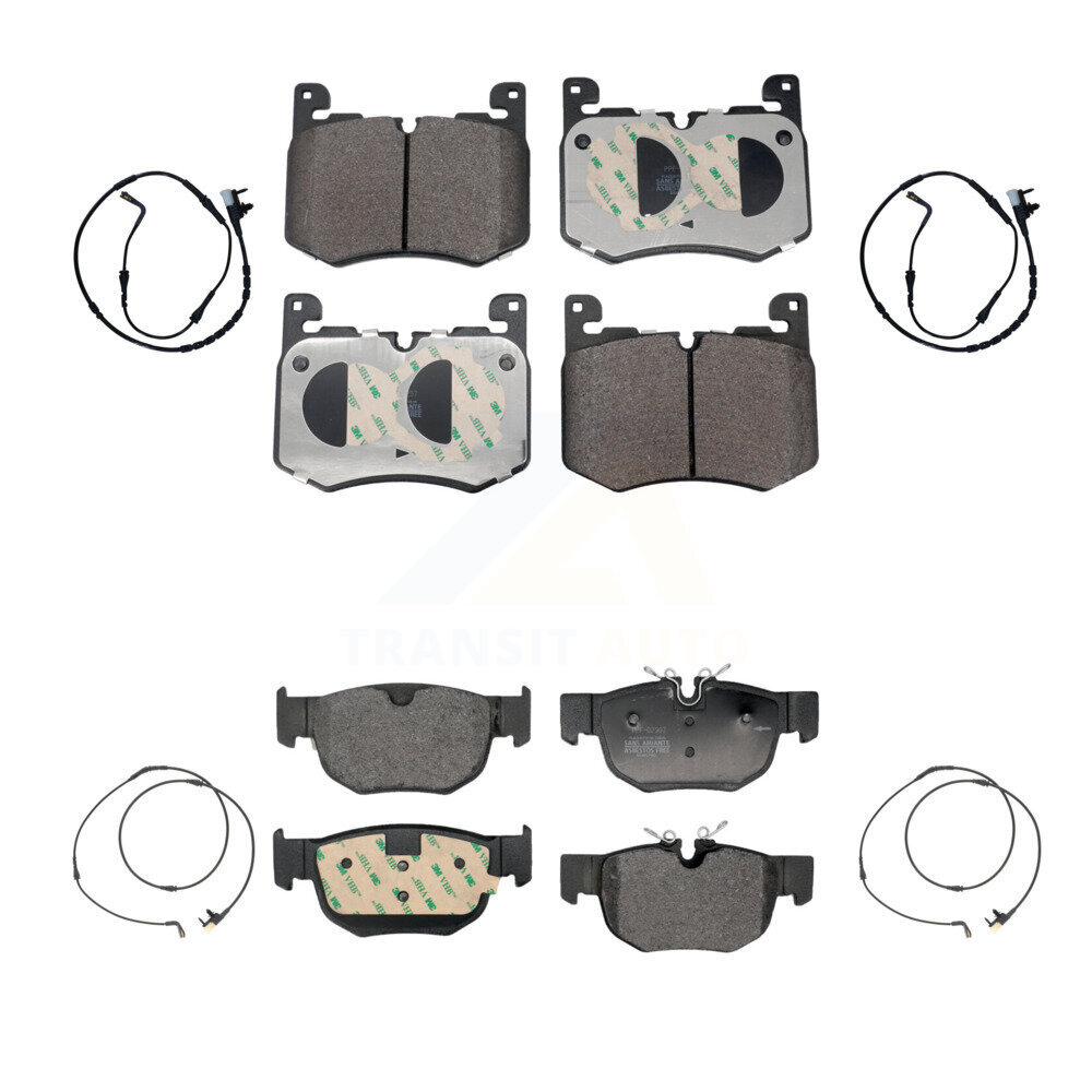 Front Rear Semi-Metallic Disc Brake Pads And Wear Sensors Kit For Land Rover Range Velar KPW-101481