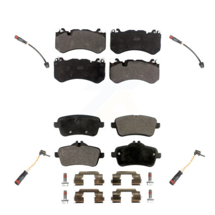 Front Rear Semi-Metallic Brake Pads Wear Sensor Kit For 14-15 Mercedes-Benz GL63 AMG 5.5L KPW-101500