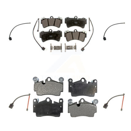 Front Rear Semi-Metallic Disc Brake Pads And Extra Wear Sensors Kit For Audi Q7 KPW-101512