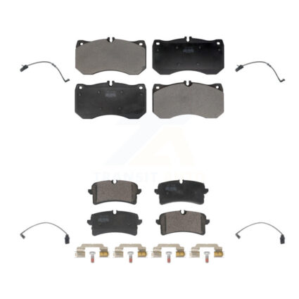 Front Rear Semi-Metallic Disc Brake Pads And Wear Sensors Kit For Audi A7 Quattro KPW-101522