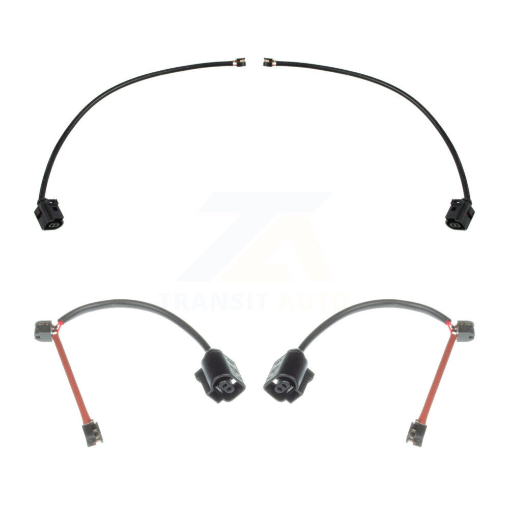 Front Rear Brake Pads Wear Sensor (4 Pack) For Audi Q7 with Ceramic Composite KSE-100500