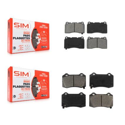 Front Rear Semi-Metallic Brake Pads Kit For Tesla X Cadillac CTS S STS KSM-100002