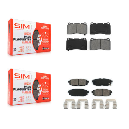 Front Rear Semi-Metallic Brake Pads Kit For 2017 Subaru BRZ Base With Brembo Brakes KSM-100005