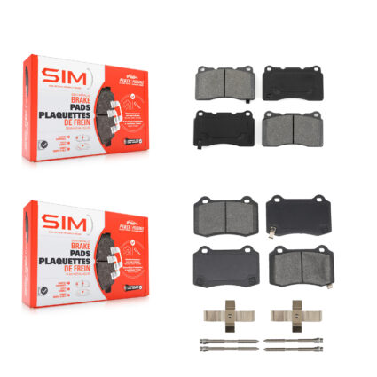 Front Rear Semi-Metallic Brake Pads Kit For Hyundai Genesis Coupe Tesla S KSM-100006