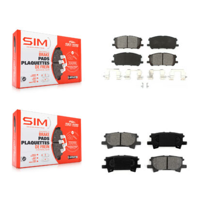Front Rear Semi-Metallic Brake Pads Kit For Lexus RX350 RX330 Toyota Highlander RX400h KSM-100010
