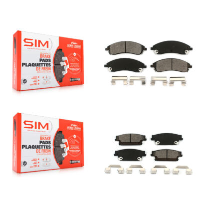 Front Rear Semi-Metallic Brake Pads Kit For Cadillac CTS SRX STS KSM-100015