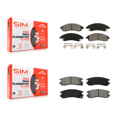 Front Rear Semi-Metallic Brake Pads Kit For 2004 Pontiac Bonneville GXP KSM-100016