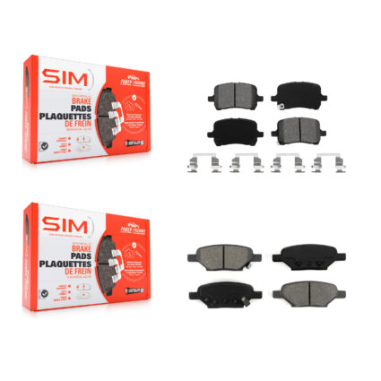 Front Rear Semi-Metallic Brake Pad Kit For Chevrolet Cobalt Saturn Ion Malibu Pontiac HHR KSM-100018