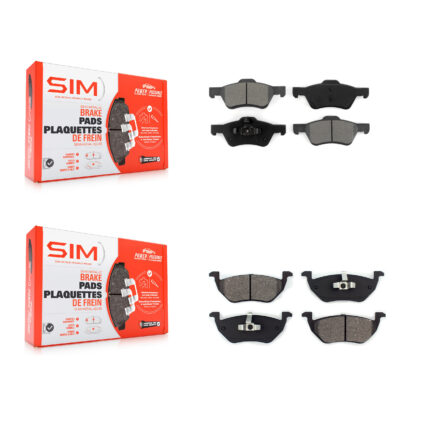 Front Rear Semi-Metallic Brake Pads Kit For Ford Escape Mazda Tribute Mercury Mariner KSM-100026