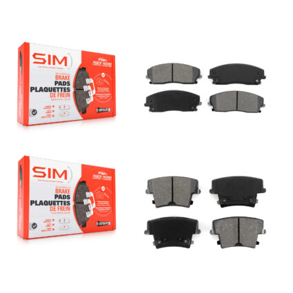 Front Rear Semi-Metallic Brake Pads Kit For Dodge Chrysler 300 Charger Challenger Magnum KSM-100028