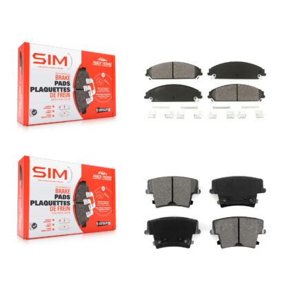 Front Rear Semi-Metallic Brake Pads Kit For Dodge Chrysler 300 Charger Challenger Magnum KSM-100029