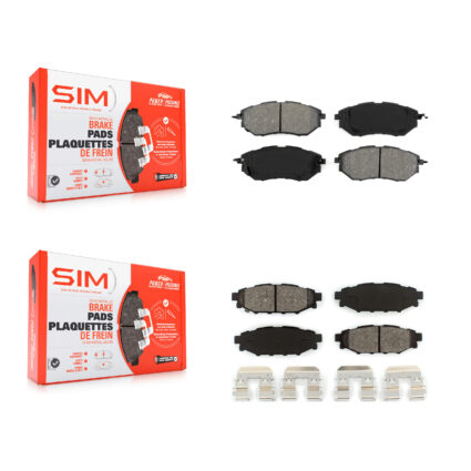 Front Rear Semi-Metallic Brake Pads Kit For Subaru WRX KSM-100043