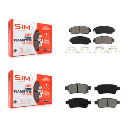 Front Rear Semi-Metallic Brake Pads Kit For 2005-2010 Honda Odyssey KSM-100050