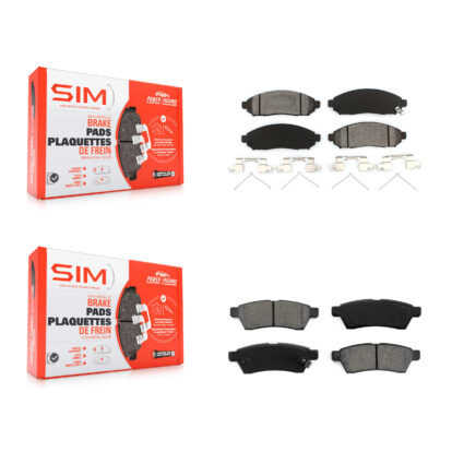 Front Rear Semi-Metallic Brake Pads Kit For Nissan Frontier Xterra Suzuki Equator KSM-100053