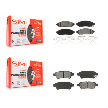 Front Rear Semi-Metallic Brake Pads Kit For Nissan Pathfinder Xterra KSM-100054
