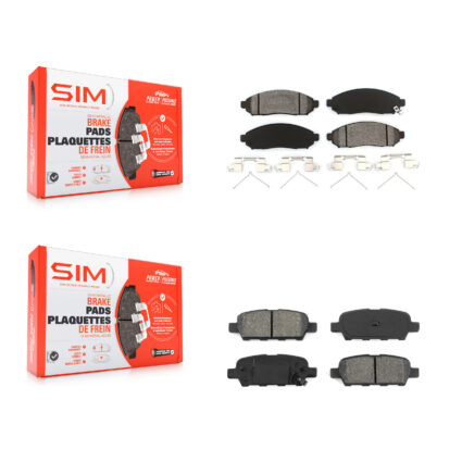 Front Rear Semi-Metallic Brake Pads Kit For Nissan LEAF KSM-100055