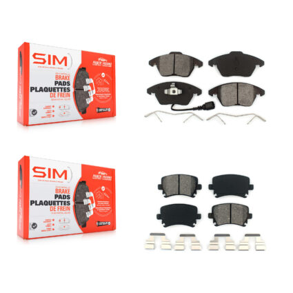 Front Rear Semi-Metallic Brake Pad Kit For Volkswagen Jetta Rabbit Passat Audi CC GTI Eos KSM-100056