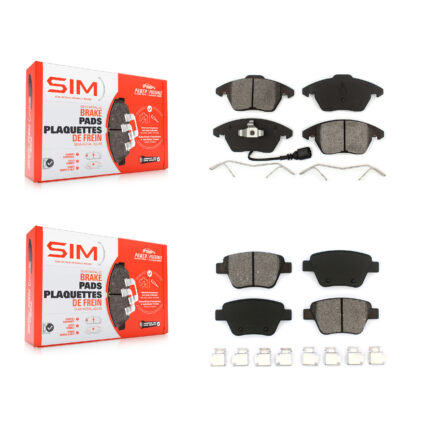 Front Rear Semi-Metallic Brake Pads Kit For Volkswagen Jetta Beetle Golf GTI Audi Eos A3 KSM-100057