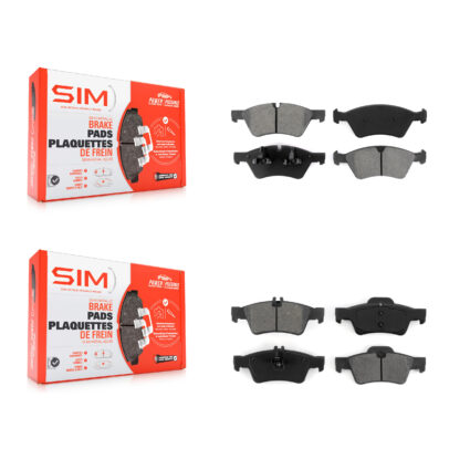 Front Rear Semi-Metallic Brake Pads Kit For Mercedes-Benz E350 E550 E500 AWD KSM-100062
