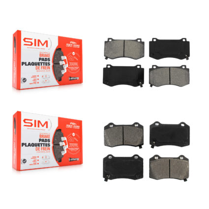Front Rear Semi-Metallic Brake Pads Kit For Dodge Charger Chrysler 300 Challenger Jeep KSM-100063
