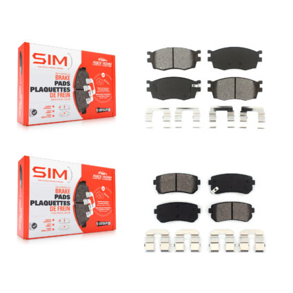Front Rear Semi-Metallic Brake Pads Kit For Hyundai Accent Kia Rio Rio5 KSM-100065