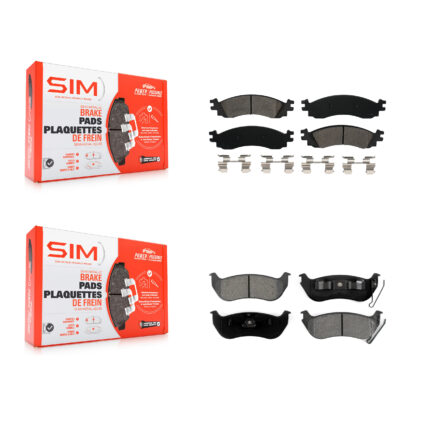 Front Rear Semi-Metallic Brake Pads Kit For Ford Explorer Sport Trac Mercury Mountaineer KSM-100068