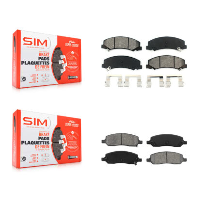 Front Rear Semi-Metallic Brake Pads Kit For 2006-2011 Buick Lucerne Cadillac DTS KSM-100069