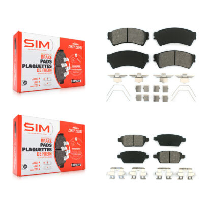 Front Rear Semi-Metallic Brake Pad Kit For Ford Fusion Mazda 6 Lincoln MKZ Zephyr Mercury KSM-100072