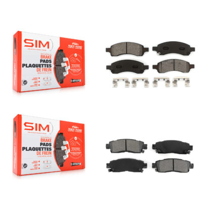 Front Rear Semi-Metallic Brake Pads Kit For Chevrolet Trailblazer GMC Envoy XL EXT Buick KSM-100073
