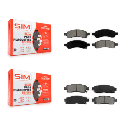 Front Rear Semi-Metallic Brake Pads Kit For GMC Acadia Buick Enclave Chevrolet Traverse KSM-100074