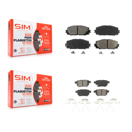 Front Rear Semi-Metallic Brake Pads Kit For Toyota Corolla Prius Prime Lexus CT200h KSM-100078