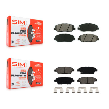 Front Rear Semi-Metallic Brake Pads Kit For Hyundai Genesis 3.8L KSM-100082