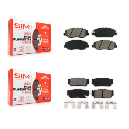 Front Rear Semi-Metallic Brake Pads Kit For Hyundai Entourage Kia Sedona To 04/27/06 KSM-100083