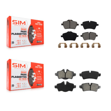 Front Rear Semi-Metallic Brake Pads Kit For Mini Cooper With 294mm Diameter Rotor KSM-100085