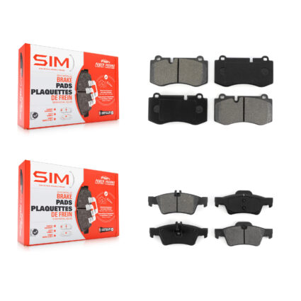 Front Rear Semi-Metallic Brake Pads Kit For Mercedes-Benz S550 SL550 S450 S350 CL550 S400 KSM-100093
