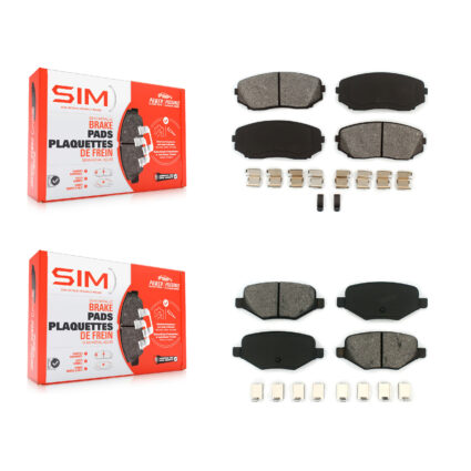 Front Rear Semi-Metallic Brake Pads Kit For Ford Edge Lincoln MKX KSM-100096