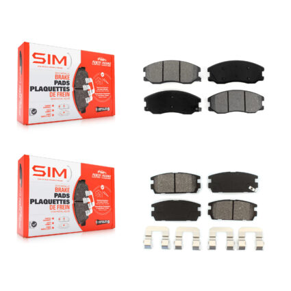 Front Rear Semi-Metallic Brake Pads Kit For Chevrolet Equinox Pontiac Torrent Saturn Vue KSM-100097