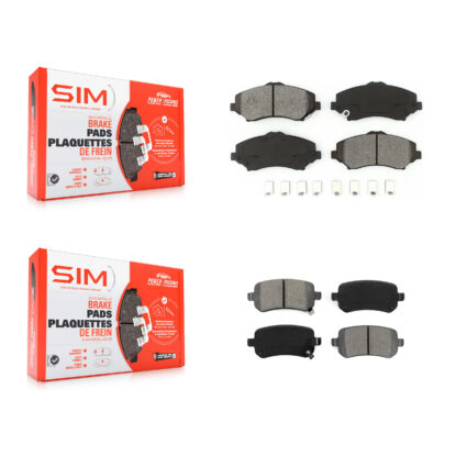 Front Rear Semi-Metallic Brake Pads Kit For Dodge Grand Caravan Journey Chrysler Town & KSM-100099