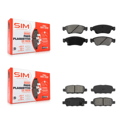 Front Rear Semi-Metallic Brake Pads Kit For INFINITI G35 Q60 With Single Piston Caliper KSM-100101